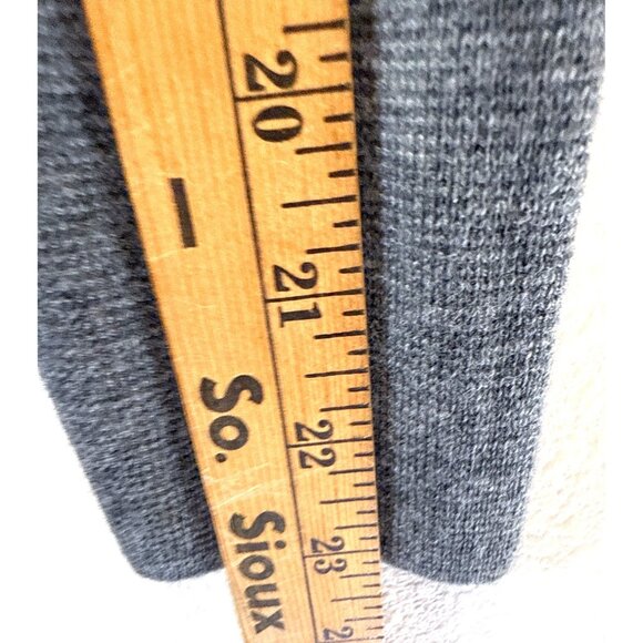 Talbots Womens 100% Merino Wool Sweater Dress Gray Midi Long Sleeve Large Petite - Picture 12 of 13